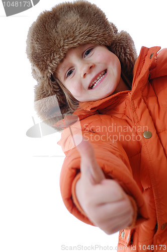 Image of child wearing winter clothing