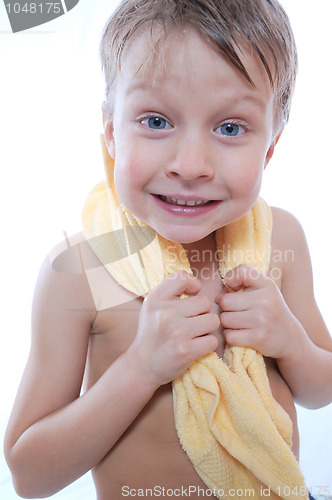 Image of child with towel