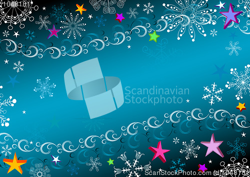 Image of Dark blue Christmas frame