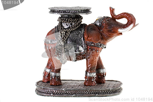 Image of Elephant with a cross on a back