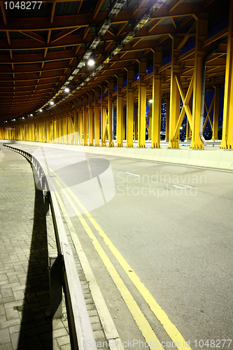 Image of highway tunnel at night