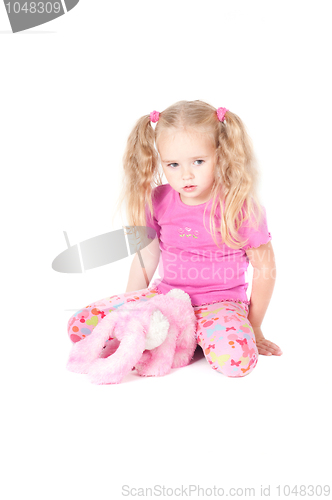 Image of Little cute girl in studio