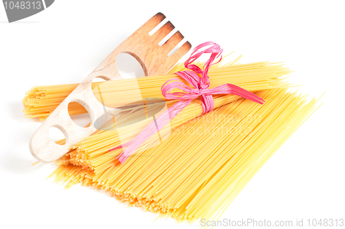 Image of Italian pasta with spaghetti measure template