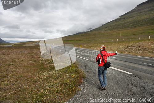 Image of Hitchhiker girl