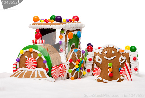 Image of Winter Holiday Gingerbread Polar Express Train