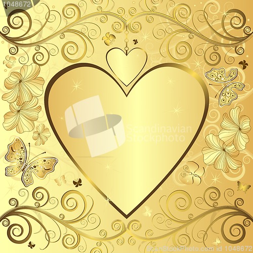 Image of Valentine elegant golden background