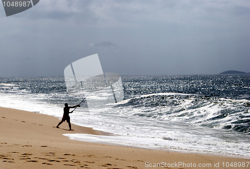 Image of Fishing on the beach