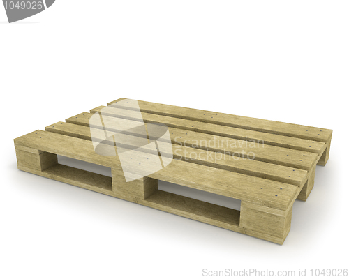 Image of Wooden pallet isolated on white 