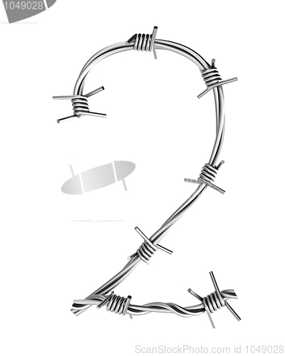 Image of Barbed wire alphabet, 2
