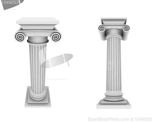 Image of Marble columns two views 