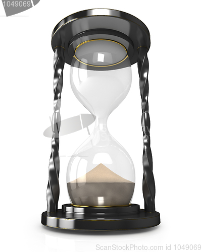 Image of Black hourglass, time is up 