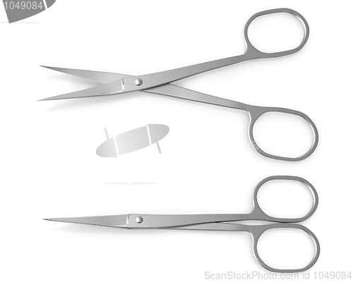 Image of Manicure scissors closed and opened 