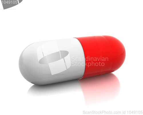 Image of Single red pill 