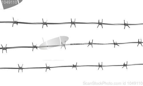 Image of Barbed wire three lines 