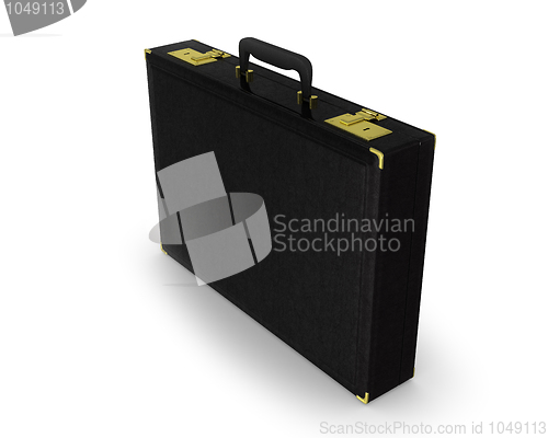 Image of Black briefcase standing