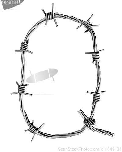 Image of Barbed wire alphabet, Q