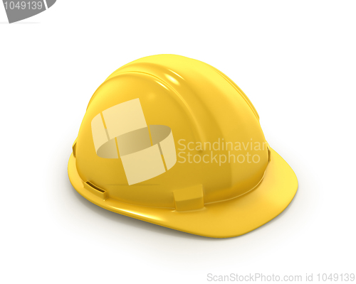 Image of Yellow plastic helmet or hard hat 