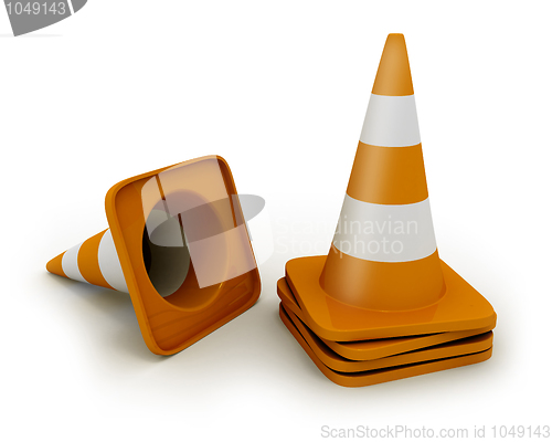 Image of Few road cones