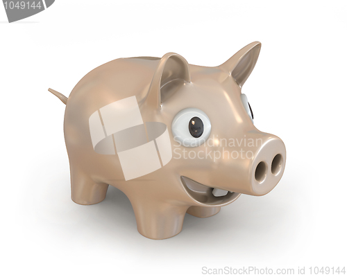 Image of Piggy bank, diagonal view 
