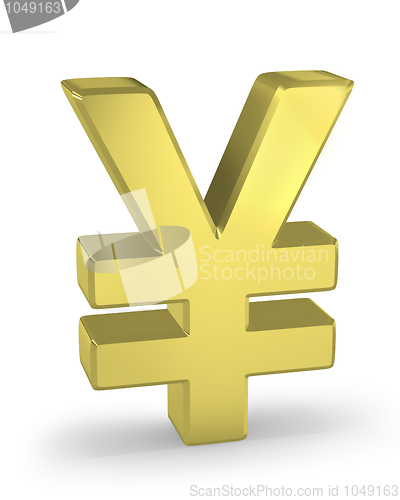 Image of Gold yen sign 