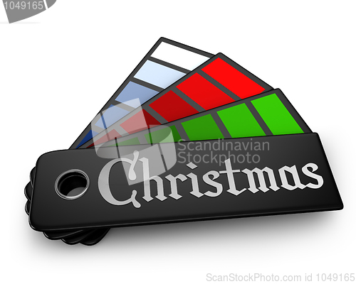 Image of Christmas color palette isolated