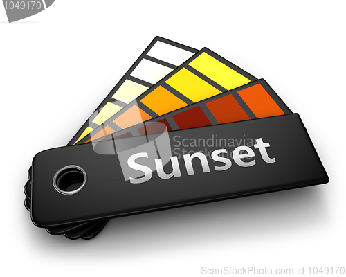 Image of Color palette of sunset 