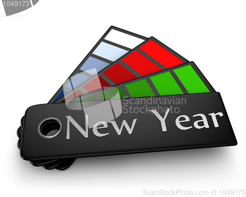 Image of New Year color palette isolated