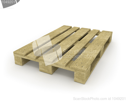 Image of Wooden pallet isolated on white 