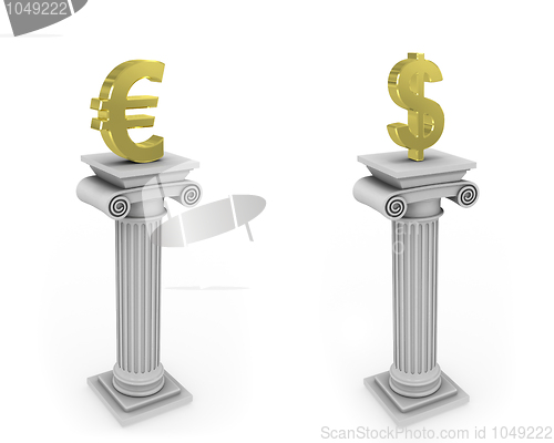 Image of Column with currency sign 