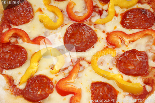 Image of Hot spicy pizza background