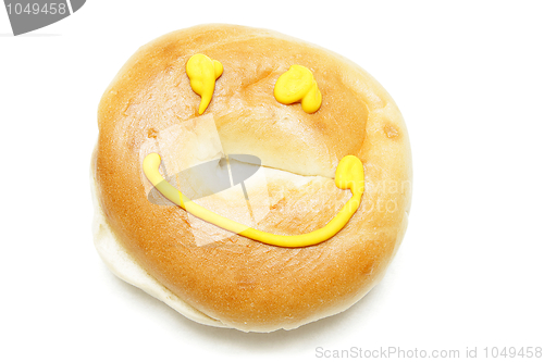 Image of A bagel isolated on white