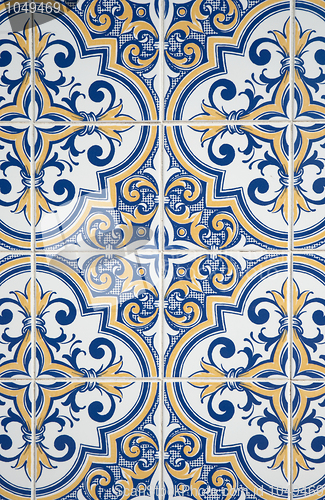 Image of Traditional Portuguese glazed tiles