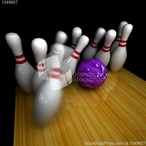 Image of Purple ball does strike!