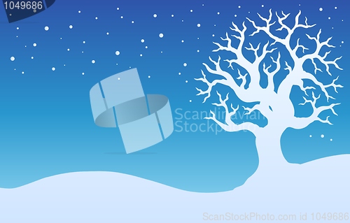 Image of Winter tree with snow 1