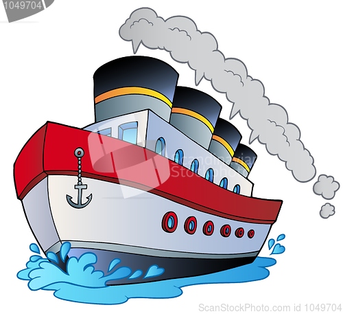 Image of Big cartoon steamship