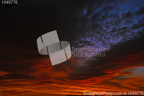 Image of dark red sunrise