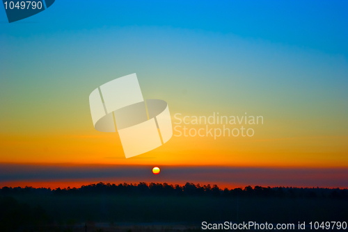 Image of dark red sunrise