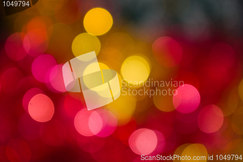 Image of Abstract christmas lights as background