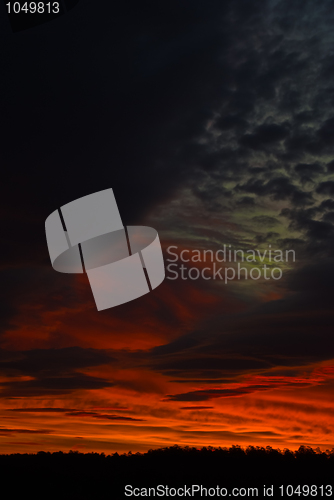 Image of dark red sunrise