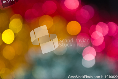Image of Abstract christmas lights as background
