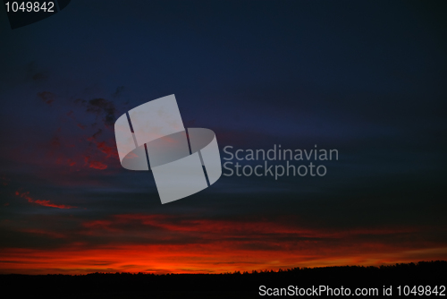 Image of dark red sunrise