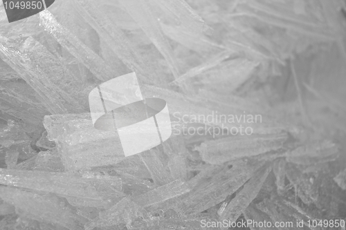 Image of Closeup of ice crystals with very shallow