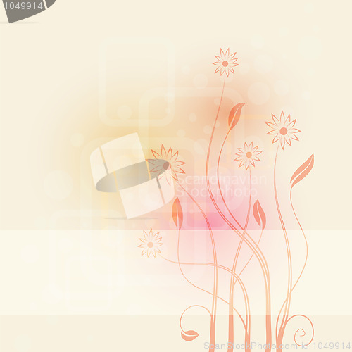 Image of abstract background with flowers