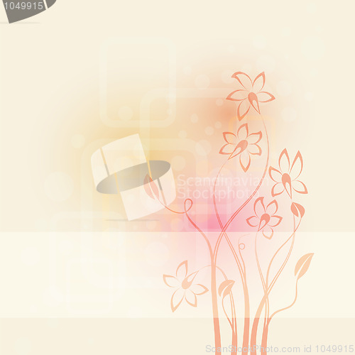 Image of abstract background with flowers