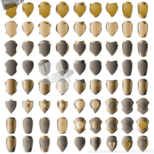 Image of shields collection isolated on white