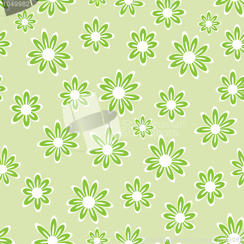 Image of grean floral pattern - simless