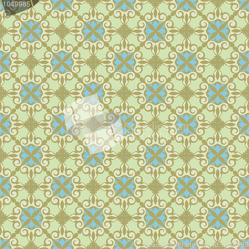 Image of ornamental background , green - blue