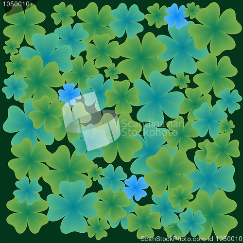 Image of shamrock leaves pattern