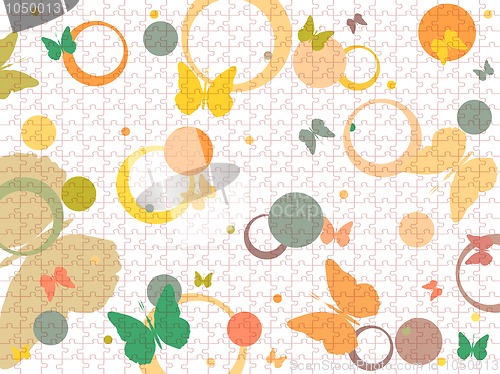 Image of butterflies and bubbles puzzle