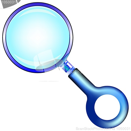 Image of blue magnifying glass